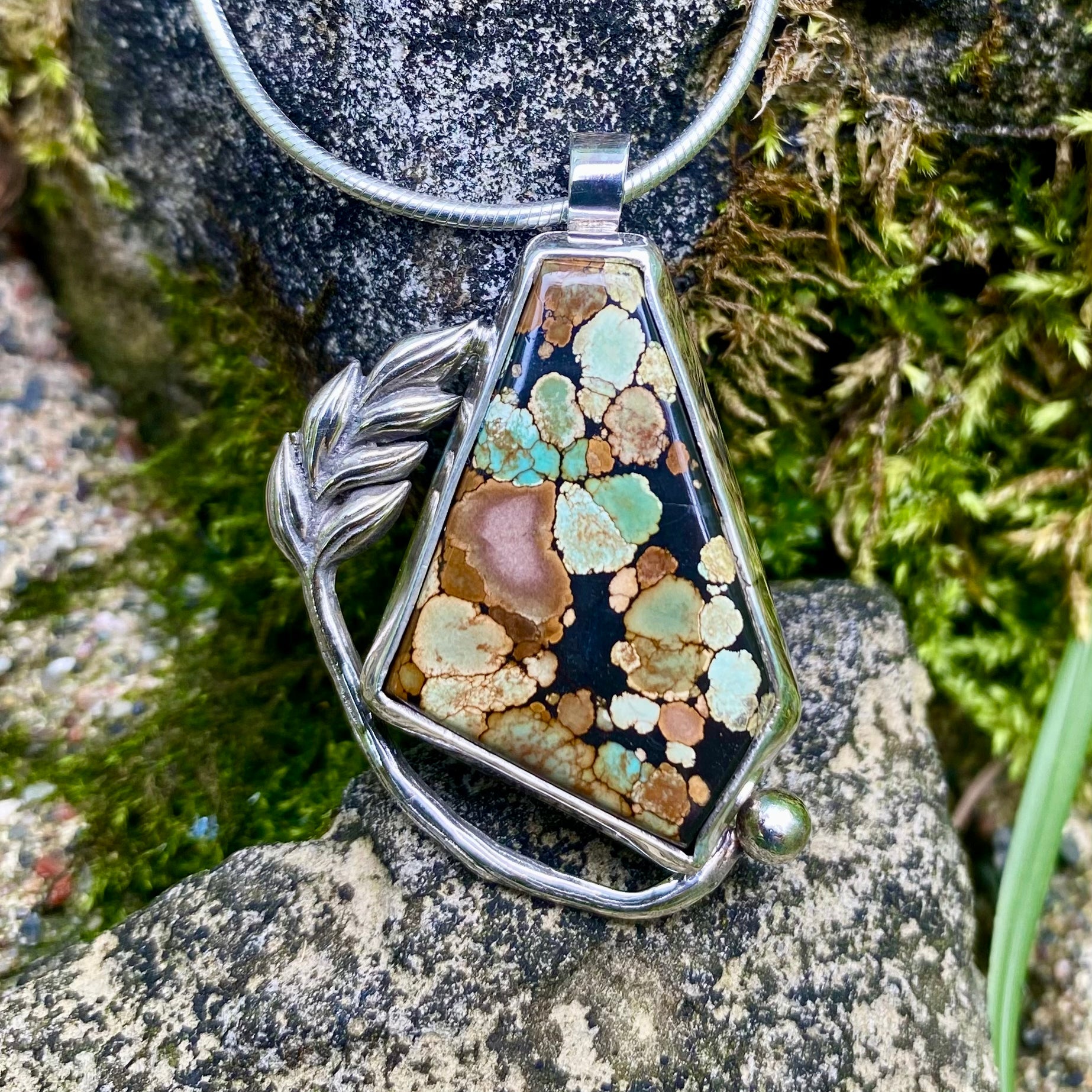 Stunning Natural Hubei Turquoise Harves Pendant