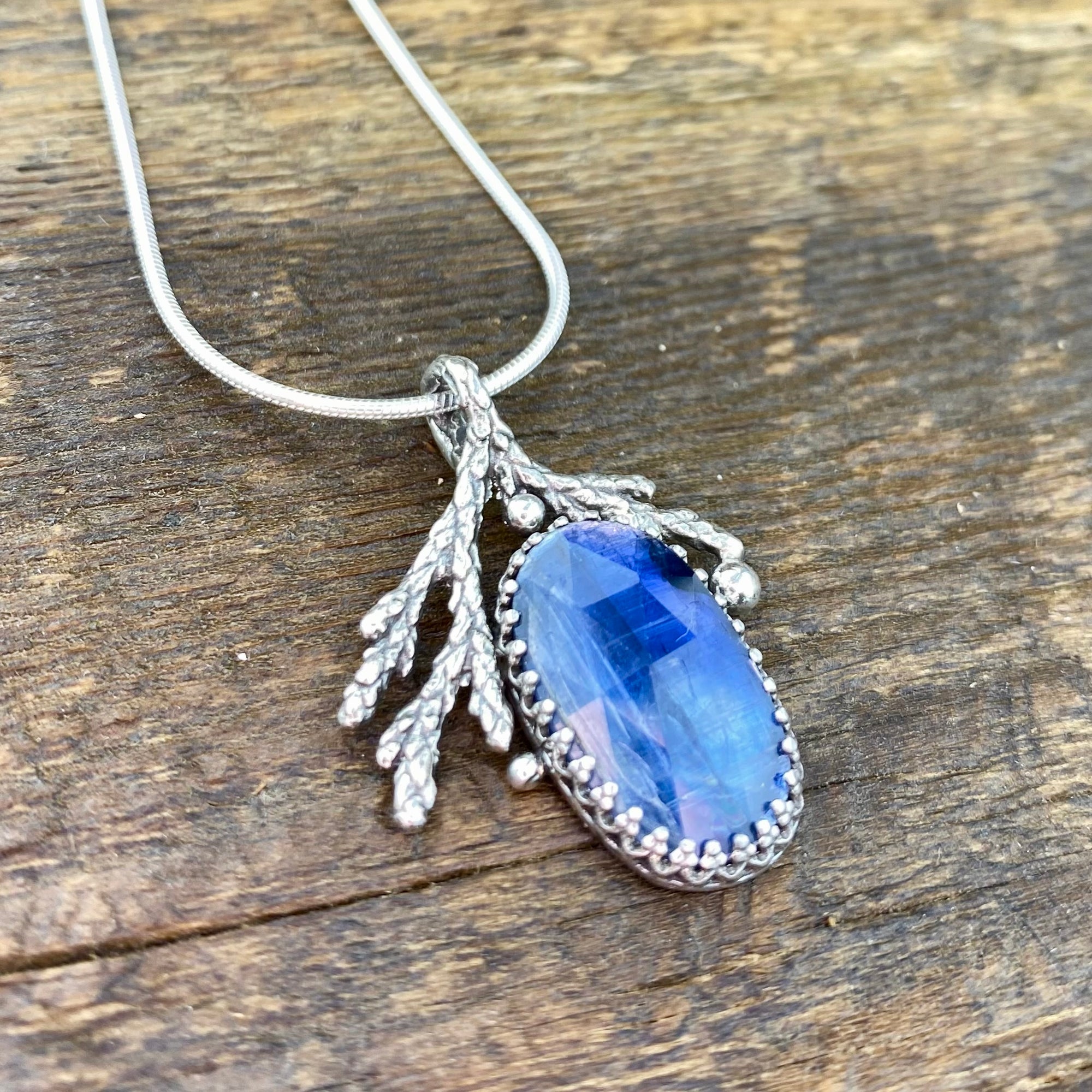 Blue Kyanite Cedar pendant