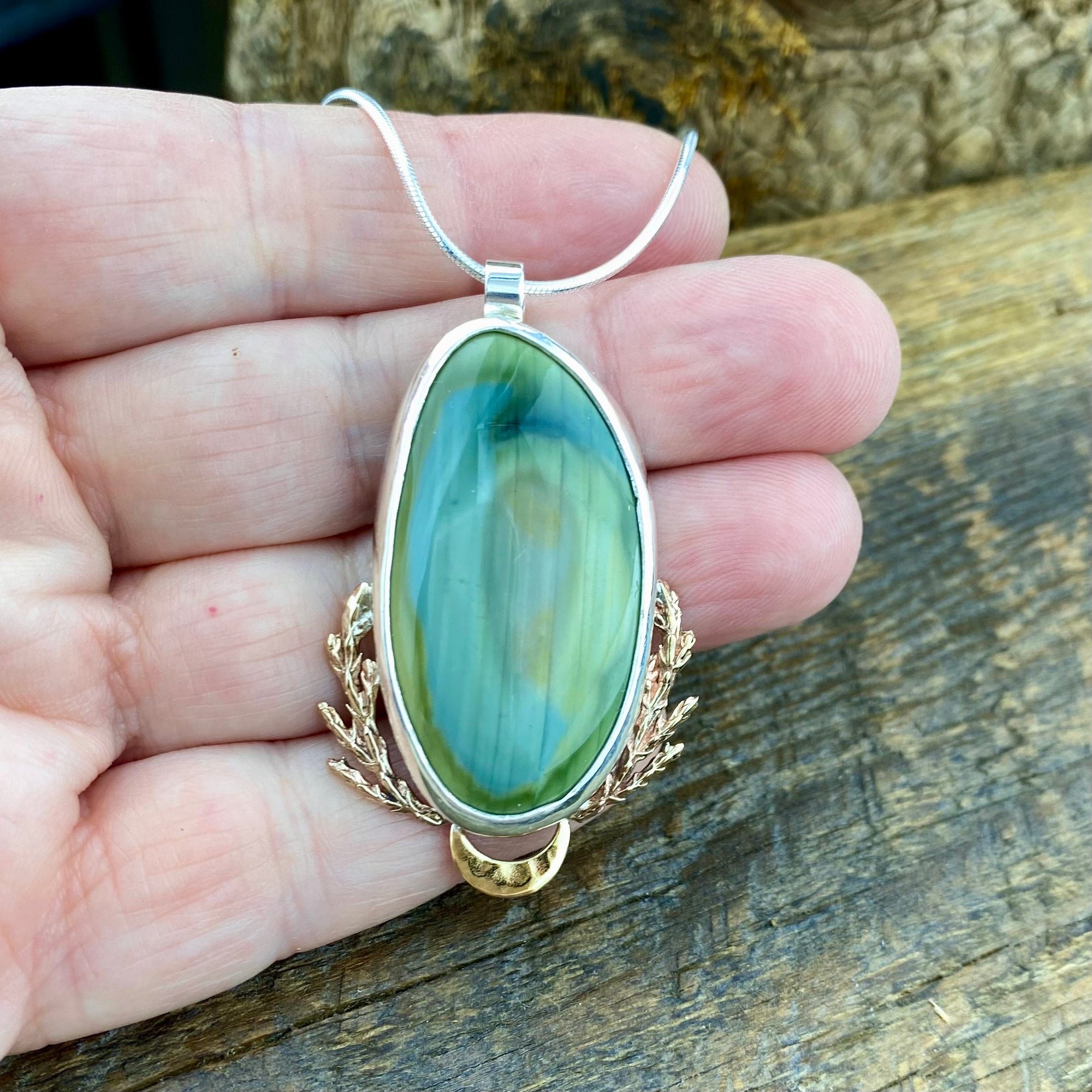 Cedar Magic Earth Pendant with Imperial Jasper