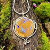 Beautiful purple Boulder Opal Earth Pendant