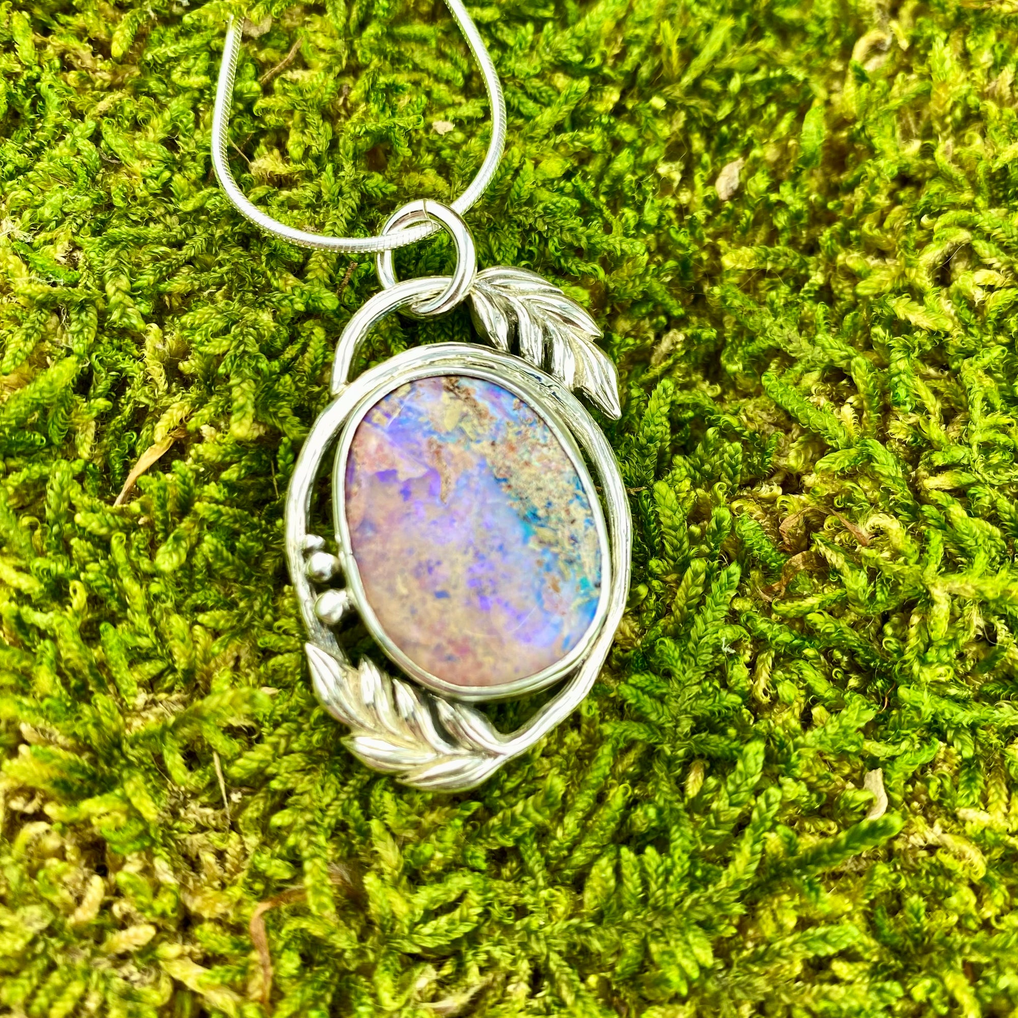Purple Pipe Opal Flow Pendant
