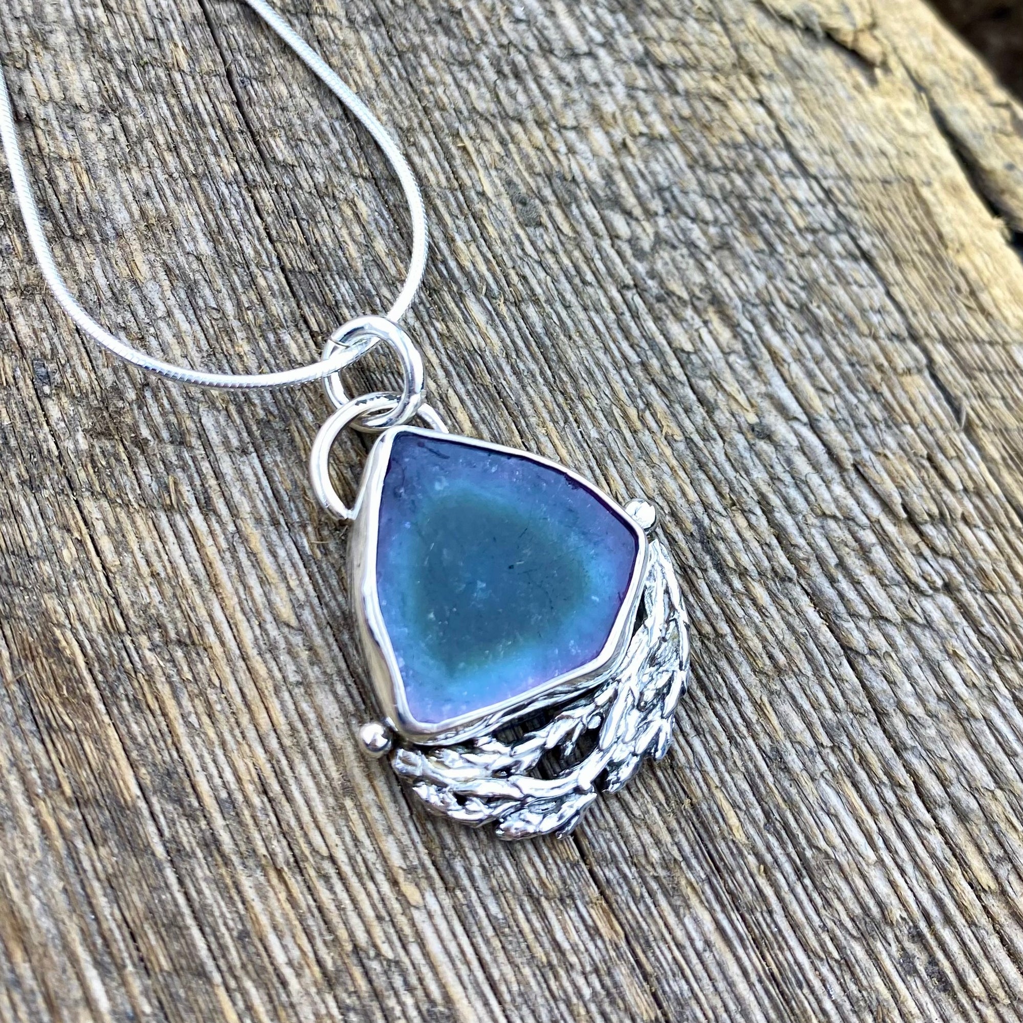 Tri-colour Tourmaline Cedar Sacred Heart Pendant