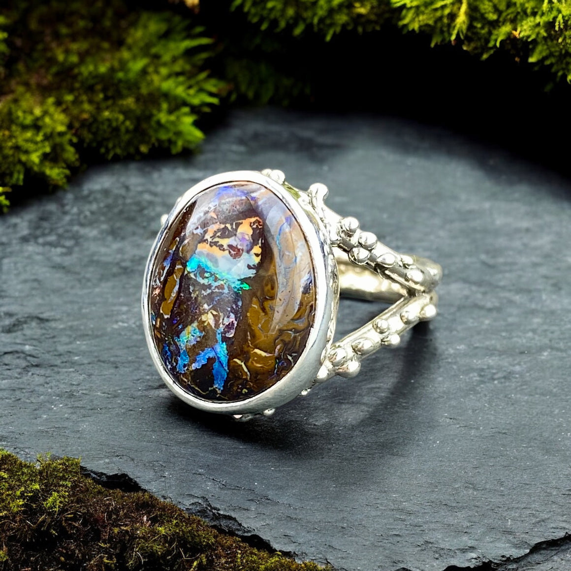 Yowah Opal Sea mist Ring