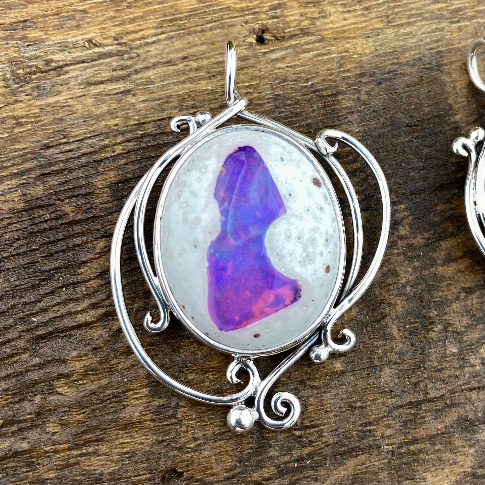 Reserved for Courtney: 2 custom opal pendants