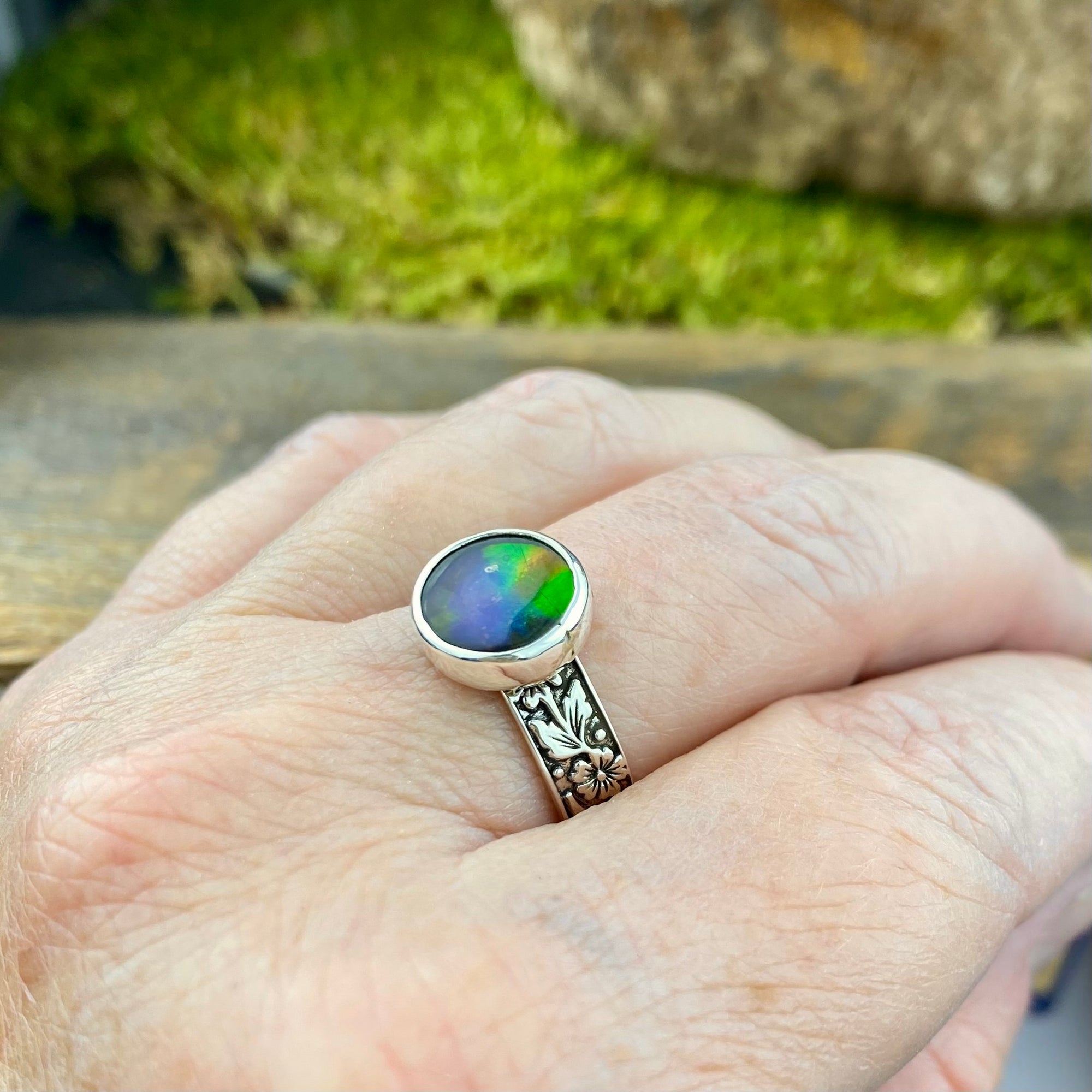 Ammolite abundance ring