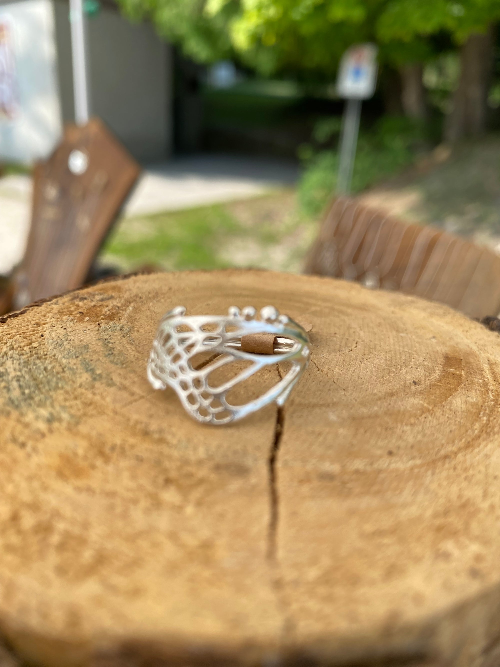 Metamorphosis butterfly ring in Silver