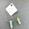 Gold filled *Selene* earrings with double terminated Amazonite