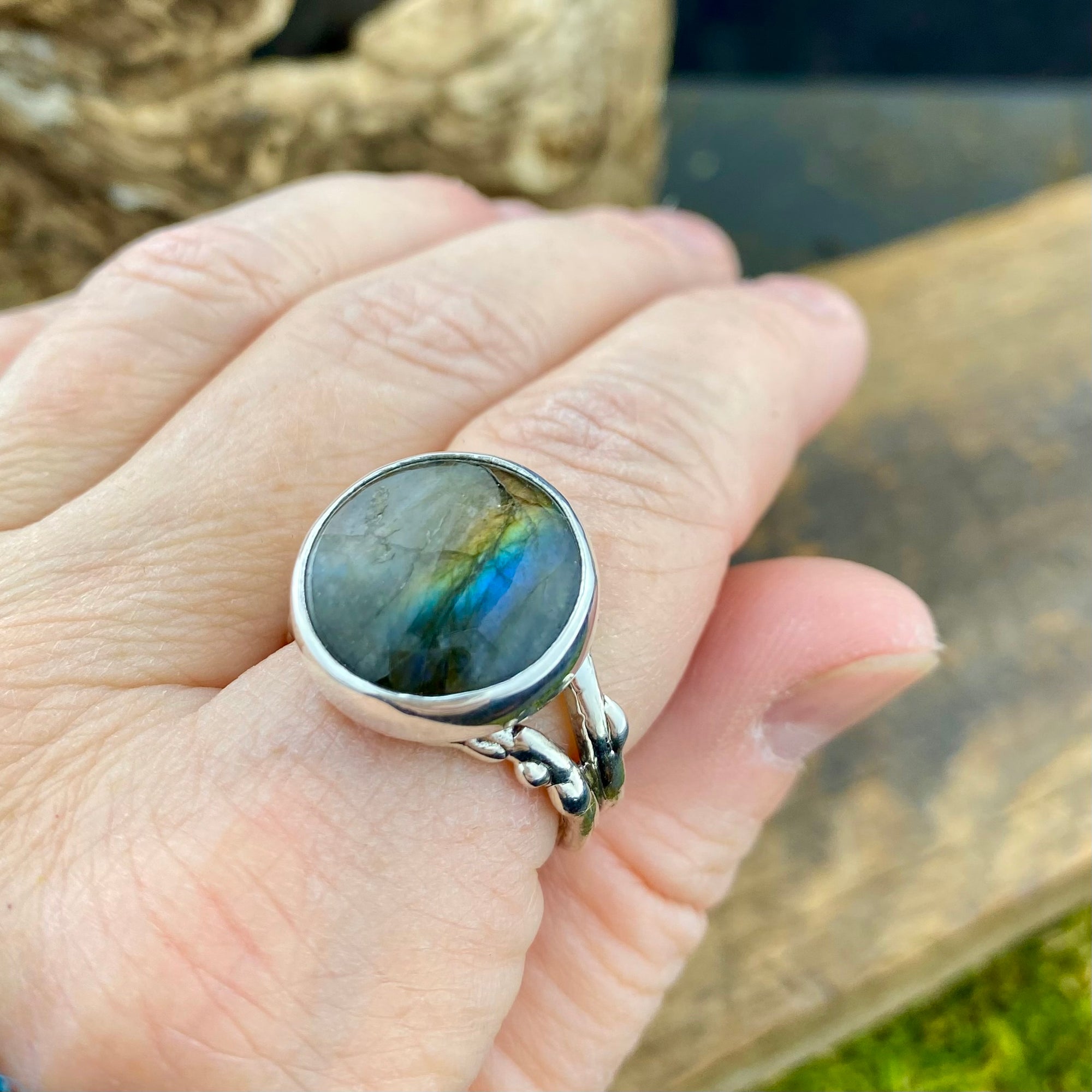Emergence Ring with Labradorite