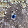 Blue Indicolite Tourmaline Cedar Pendant