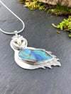 Windswept Owl Goddess pendant with Boulder Opal