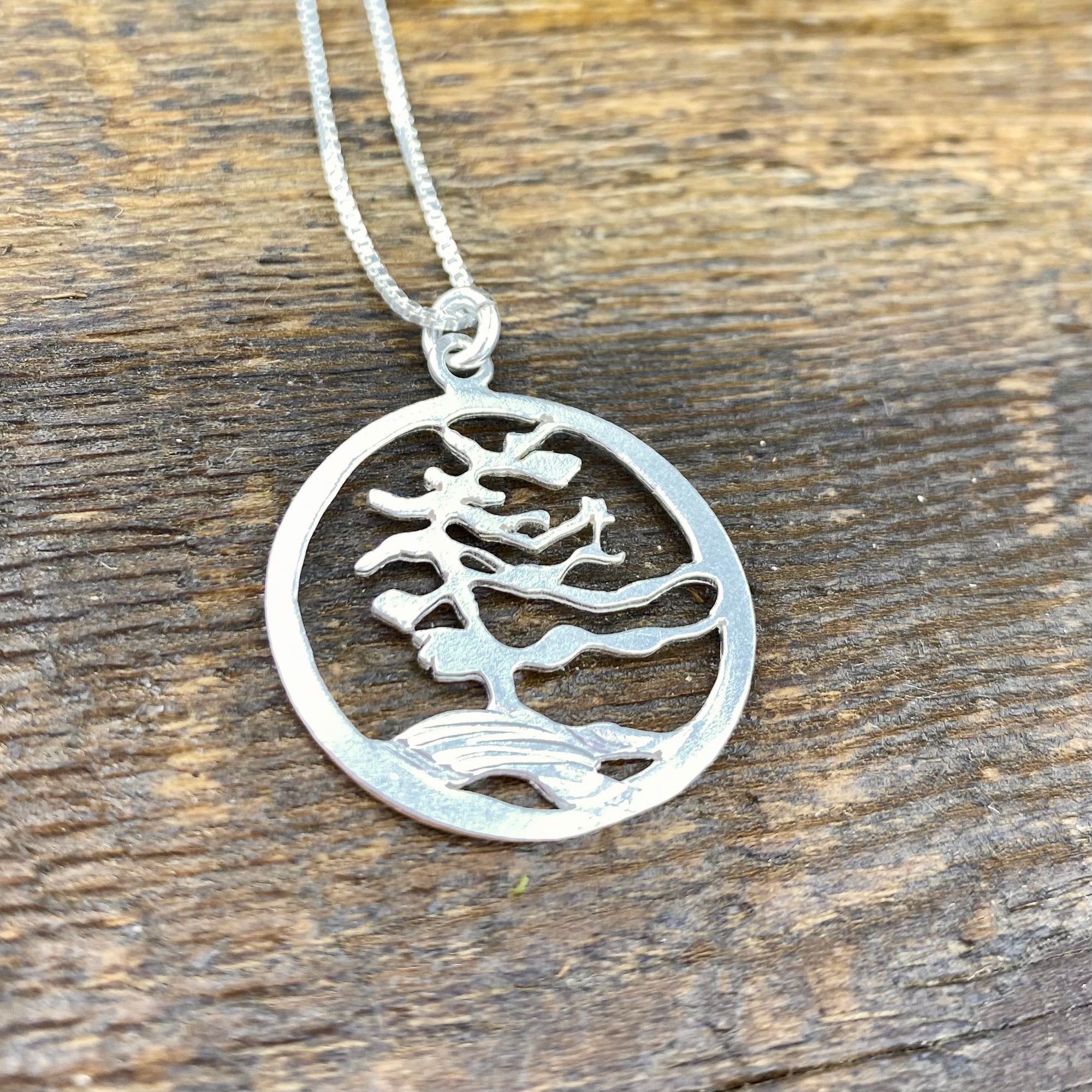 Round Windswept Georgian Bay Pine Pendant