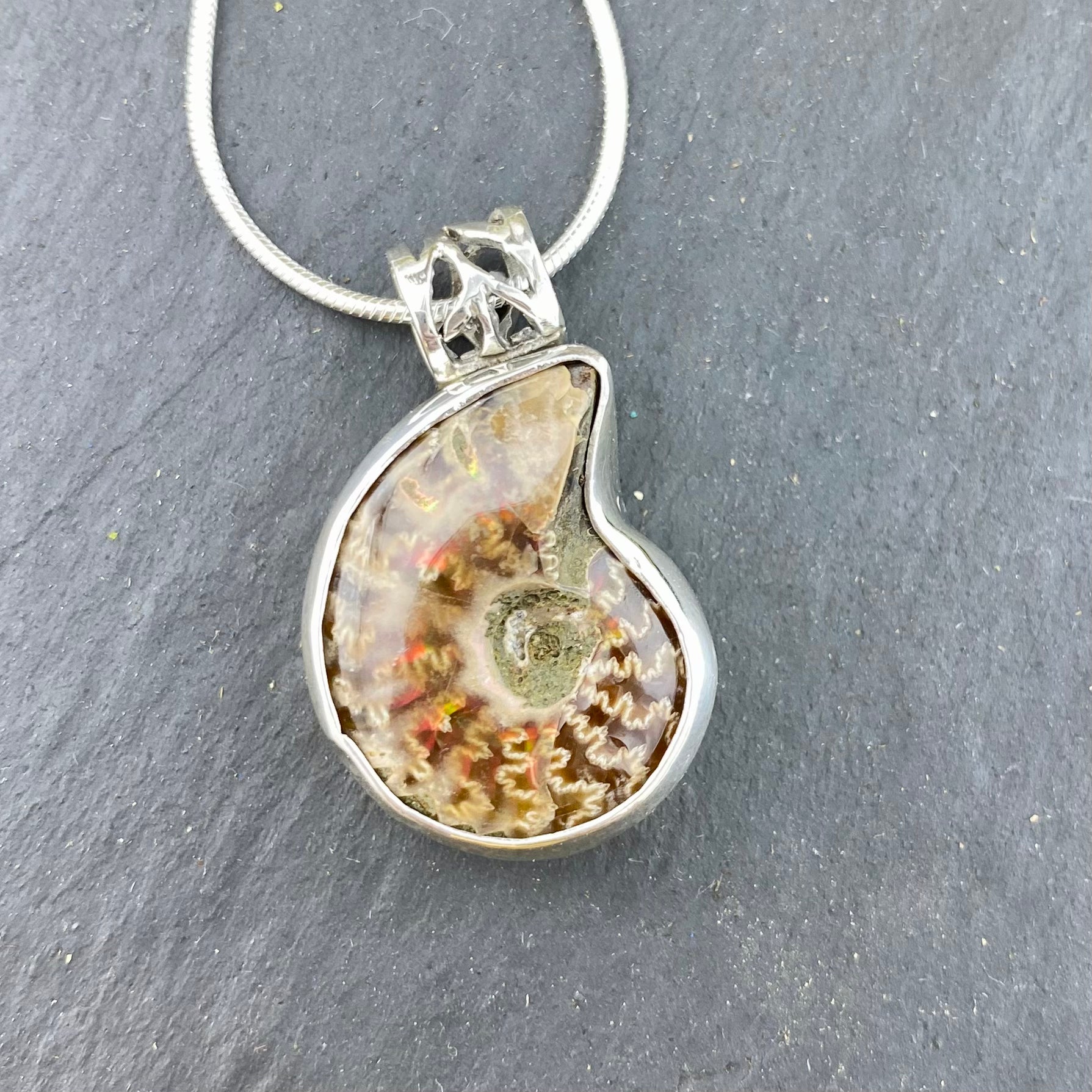 Sacred Spiral Ammonite Pendant