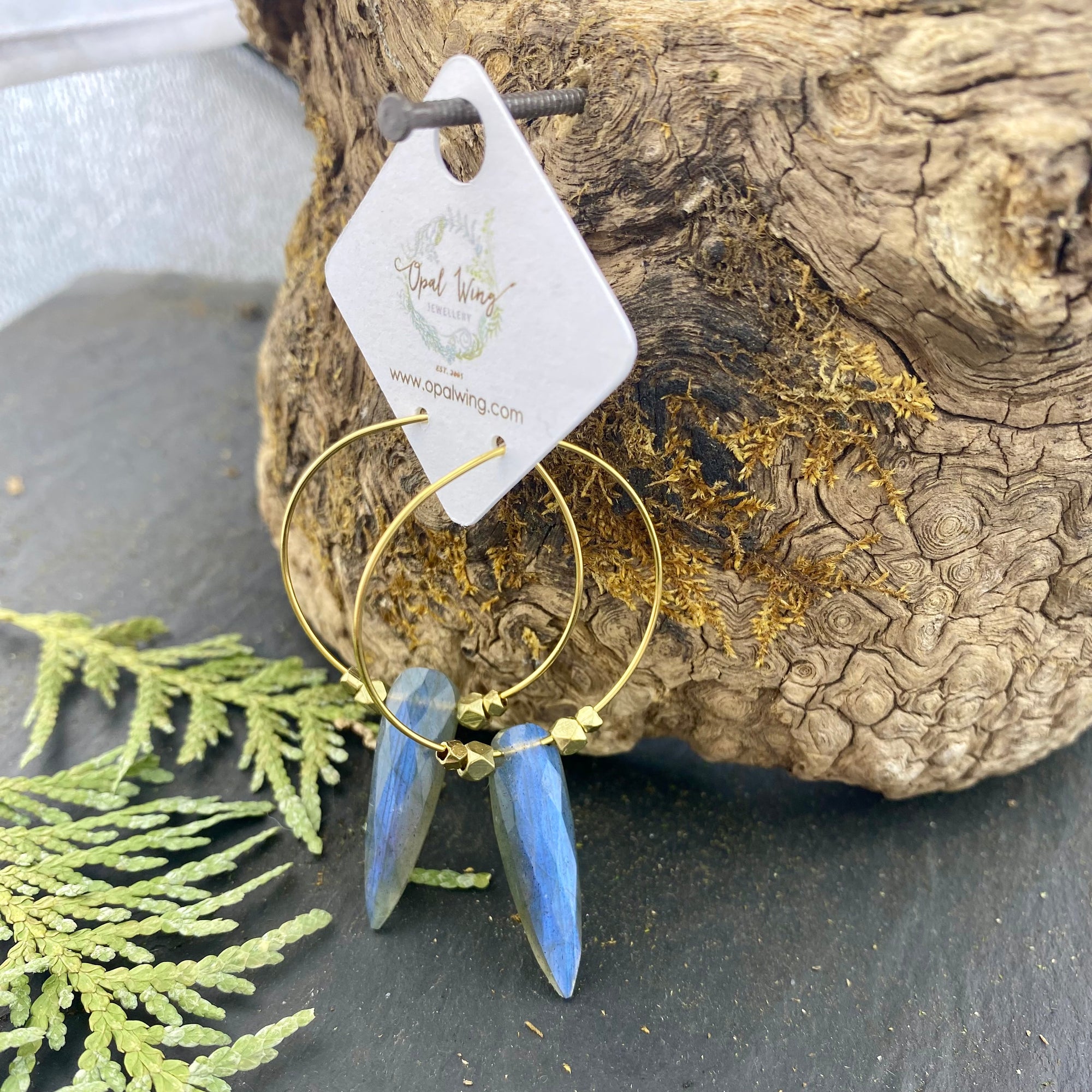 Gold Filled *Selene* earrings with AAA Labradorite