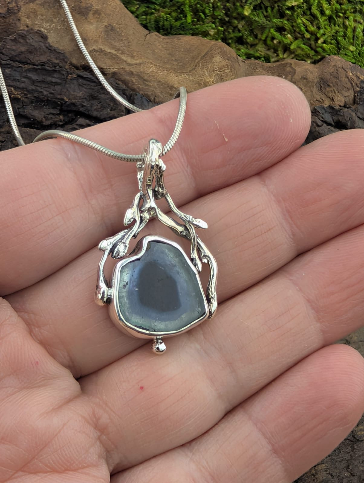 Blue Indicolite Woodland Tourmaline Pendant