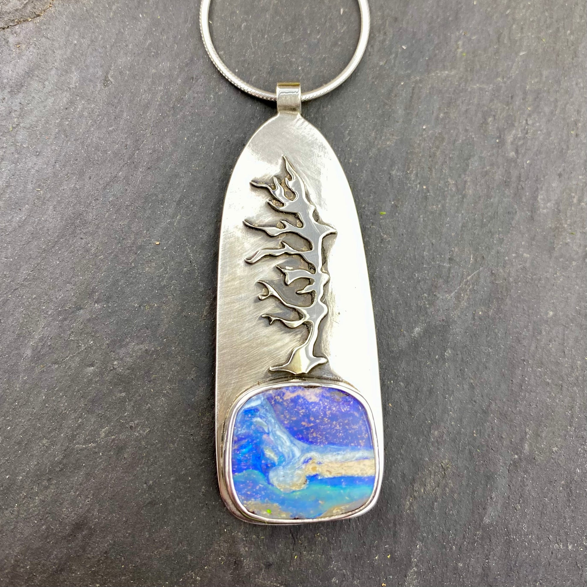 Windswept Georgian Bay with Boulder Opal Pendant