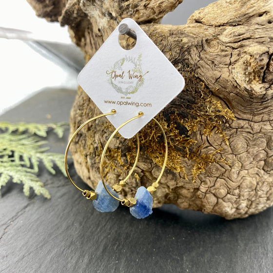 Gold Filled *Selene* earrings with Blue Kyanite