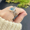 Boulder Opal Triangle Woodland Ring