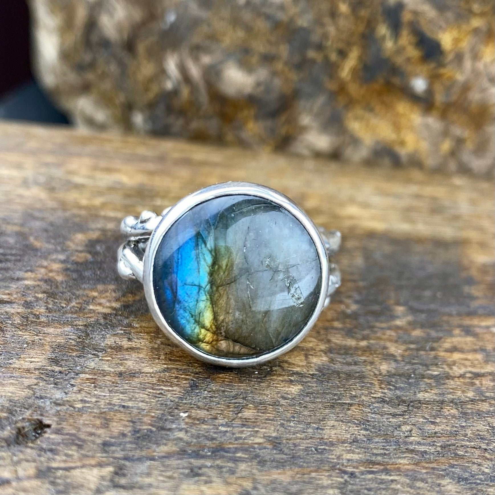 Emergence Ring with Labradorite