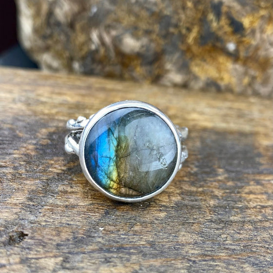 Emergence Ring with Labradorite