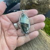Water reflections Wood Opal Pendant