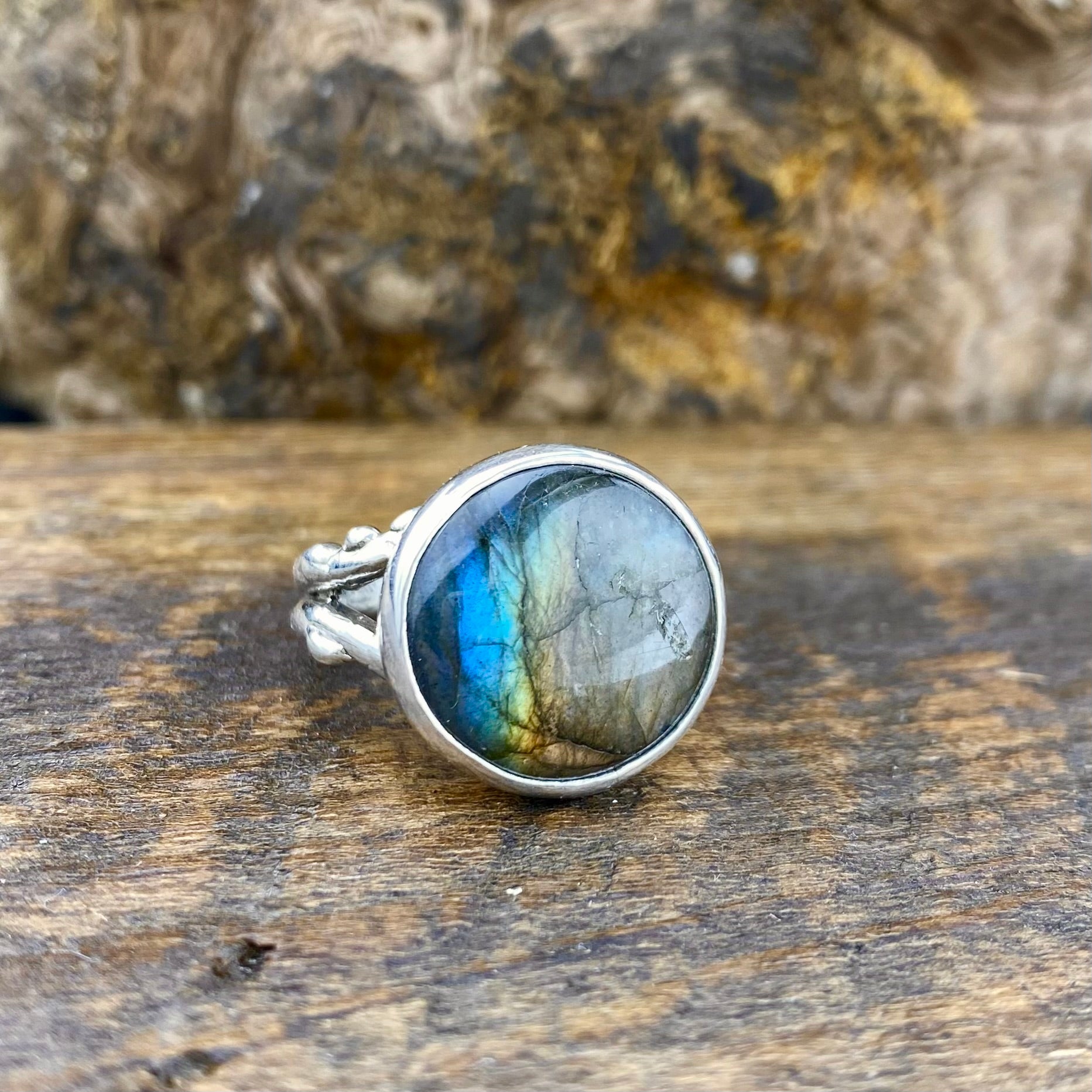 Emergence Ring with Labradorite