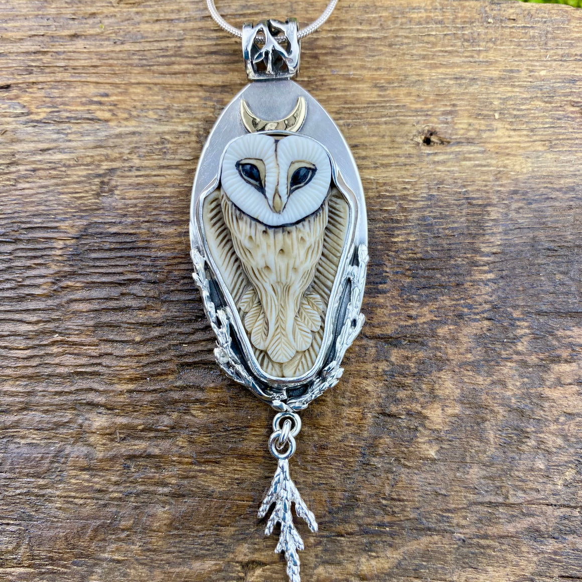 Full Moon Barn Owl Goddess
