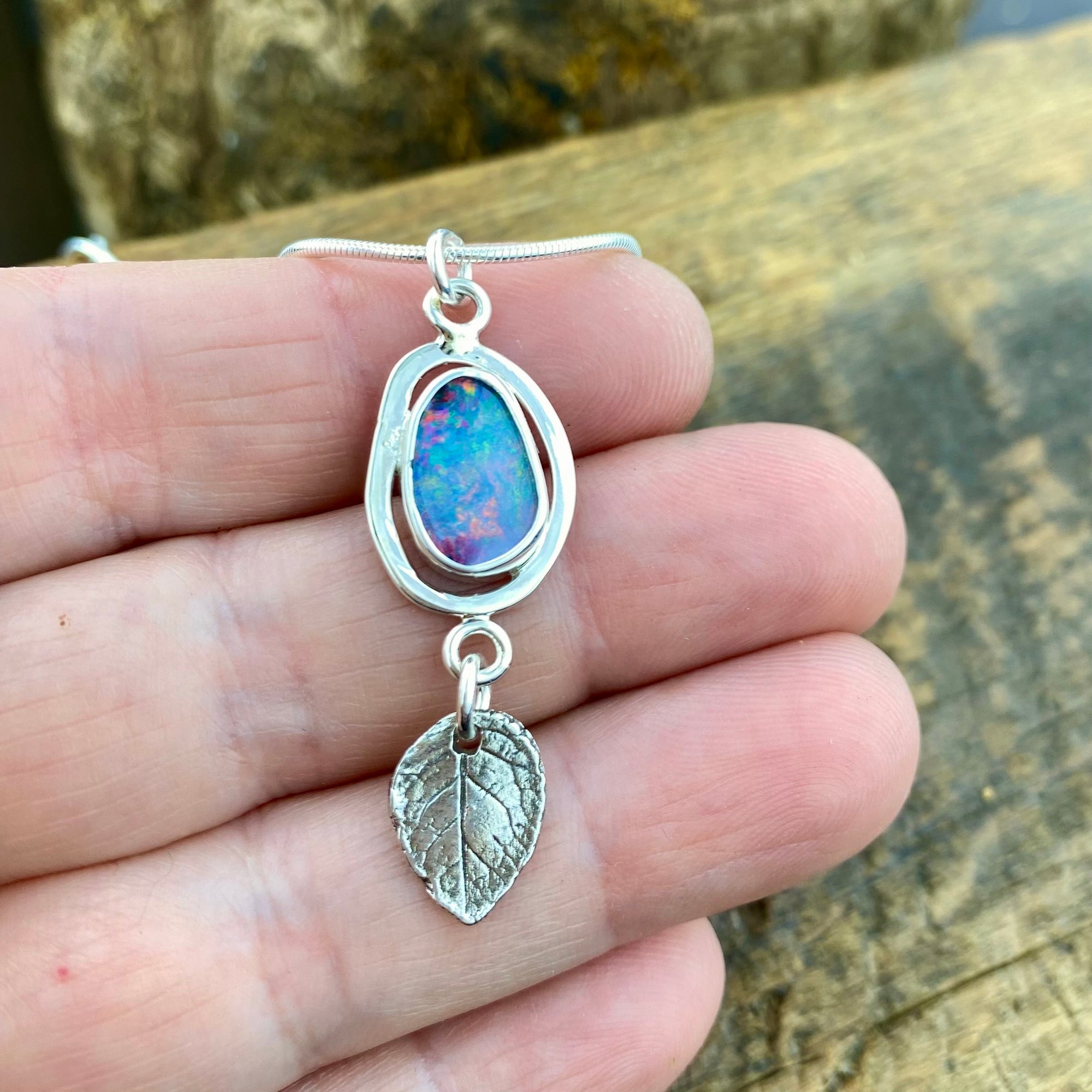 Deep Fire Opal Pendant