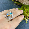 Pipe Boulder Opal branch Ring