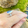 Triangle Pipe Boulder Opal Ring