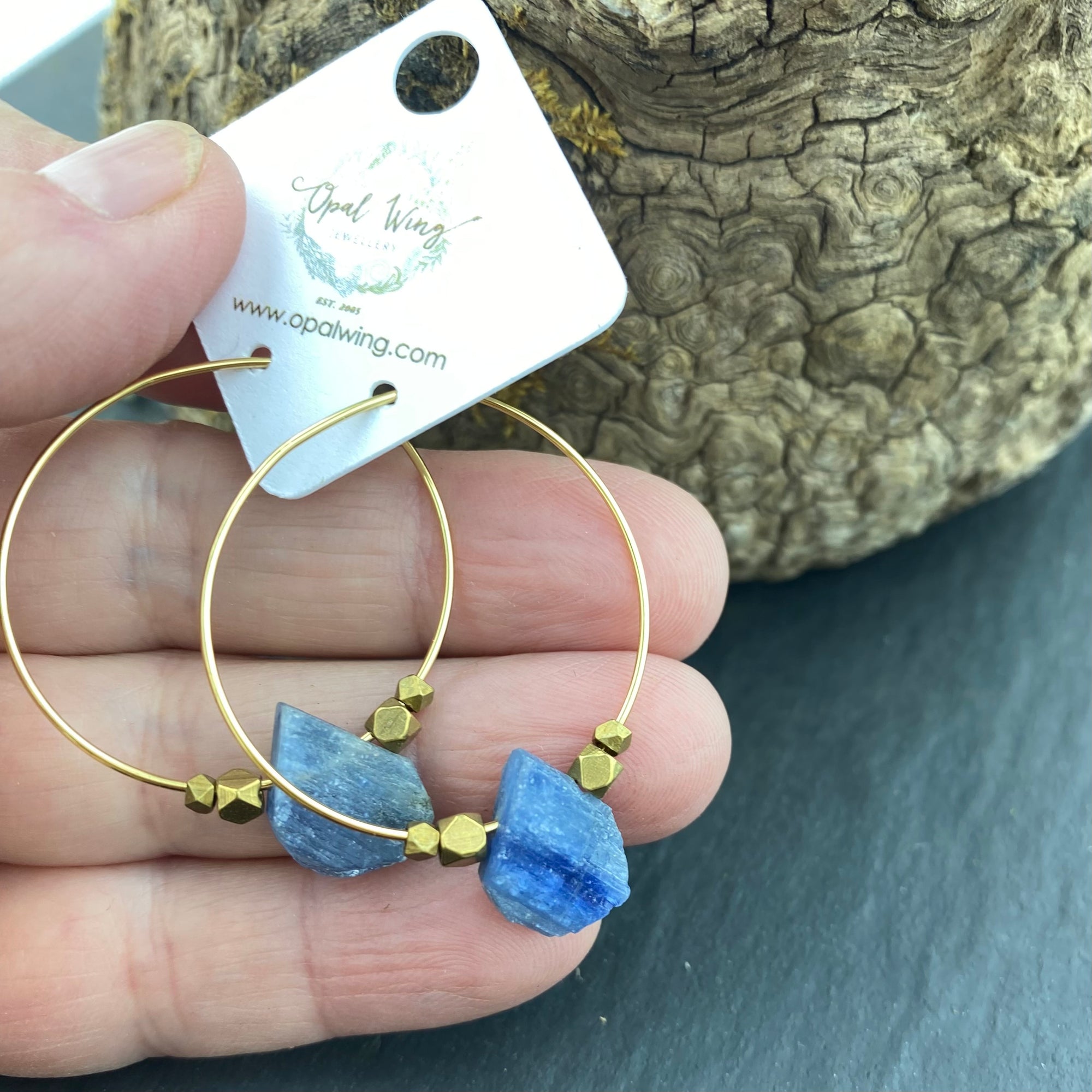 Gold Filled *Selene* earrings with Blue Kyanite