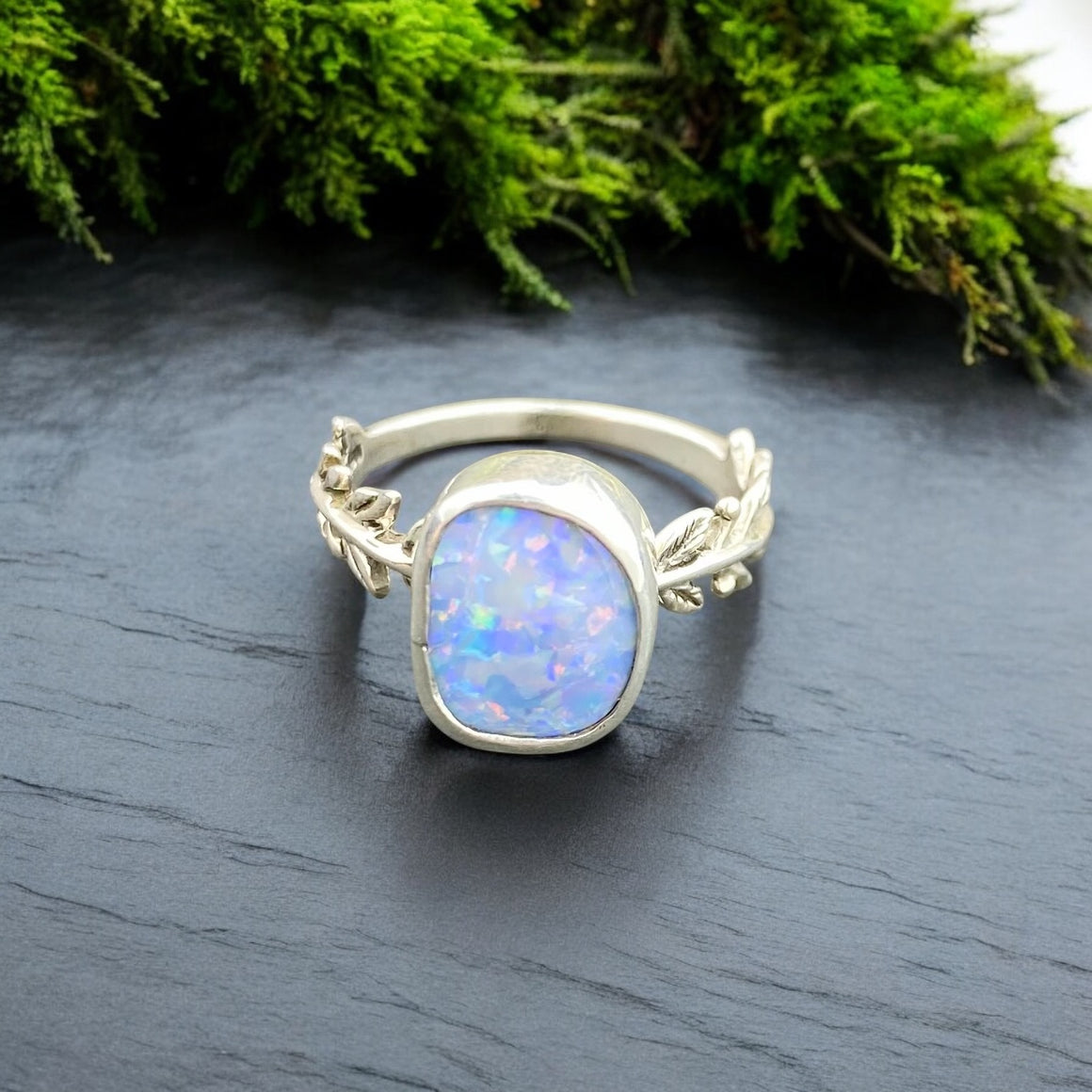 Crystal Opal Goddess Ring