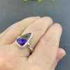 Deep purple Yowah Opal Ring