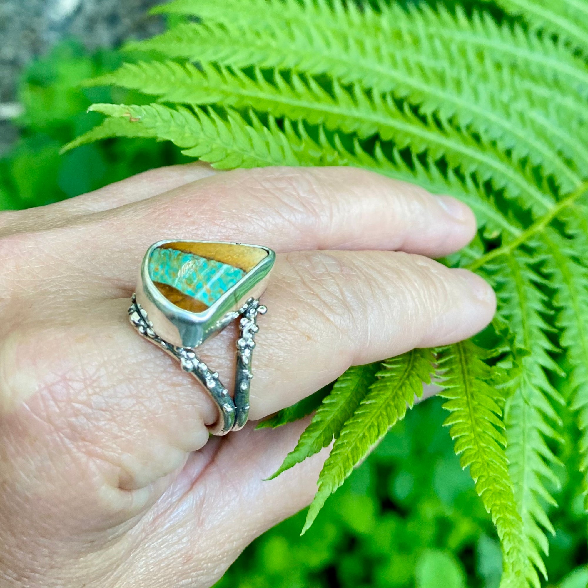 White buffalo Royston Turquoise ring