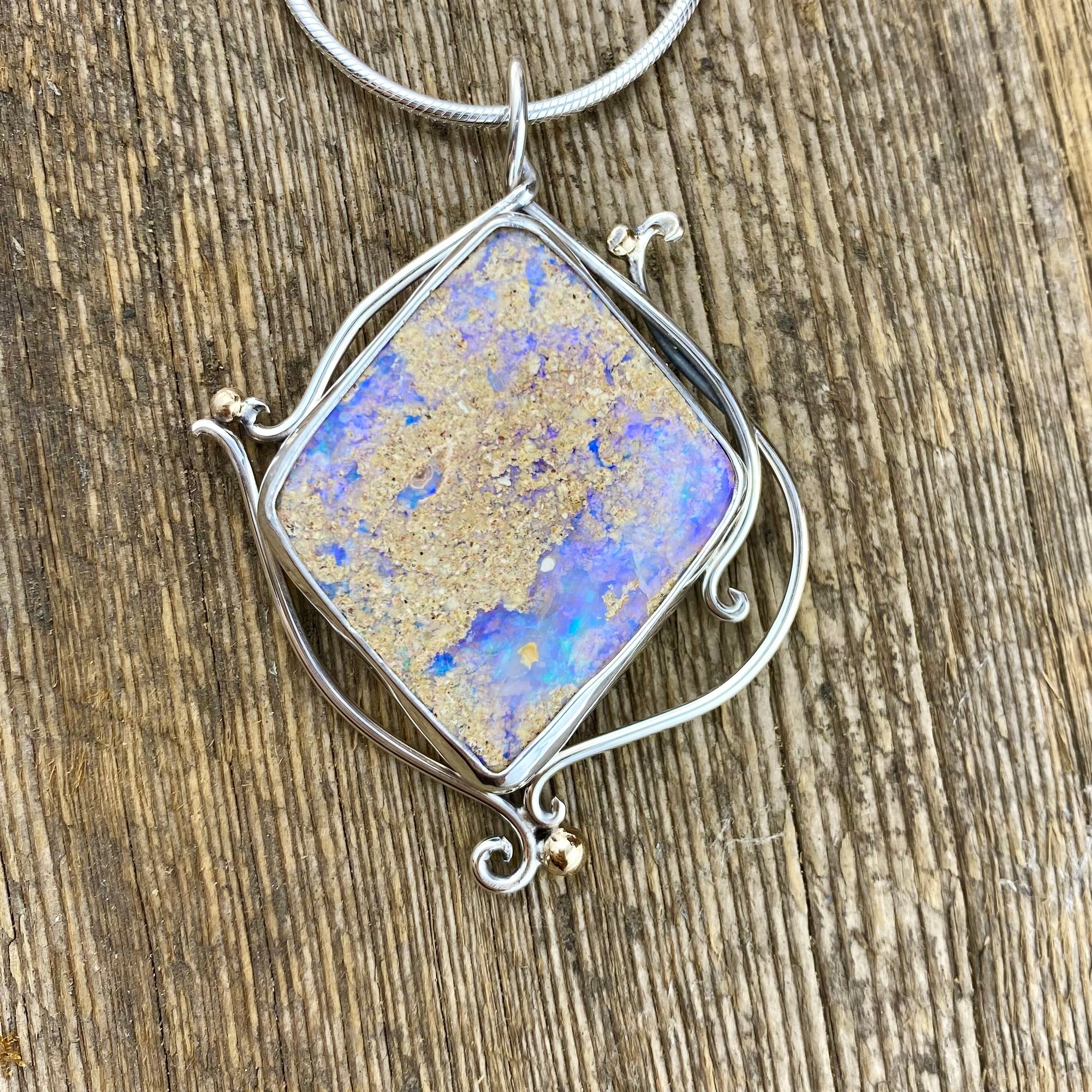 Purple Pipe Opal Flow Pendant