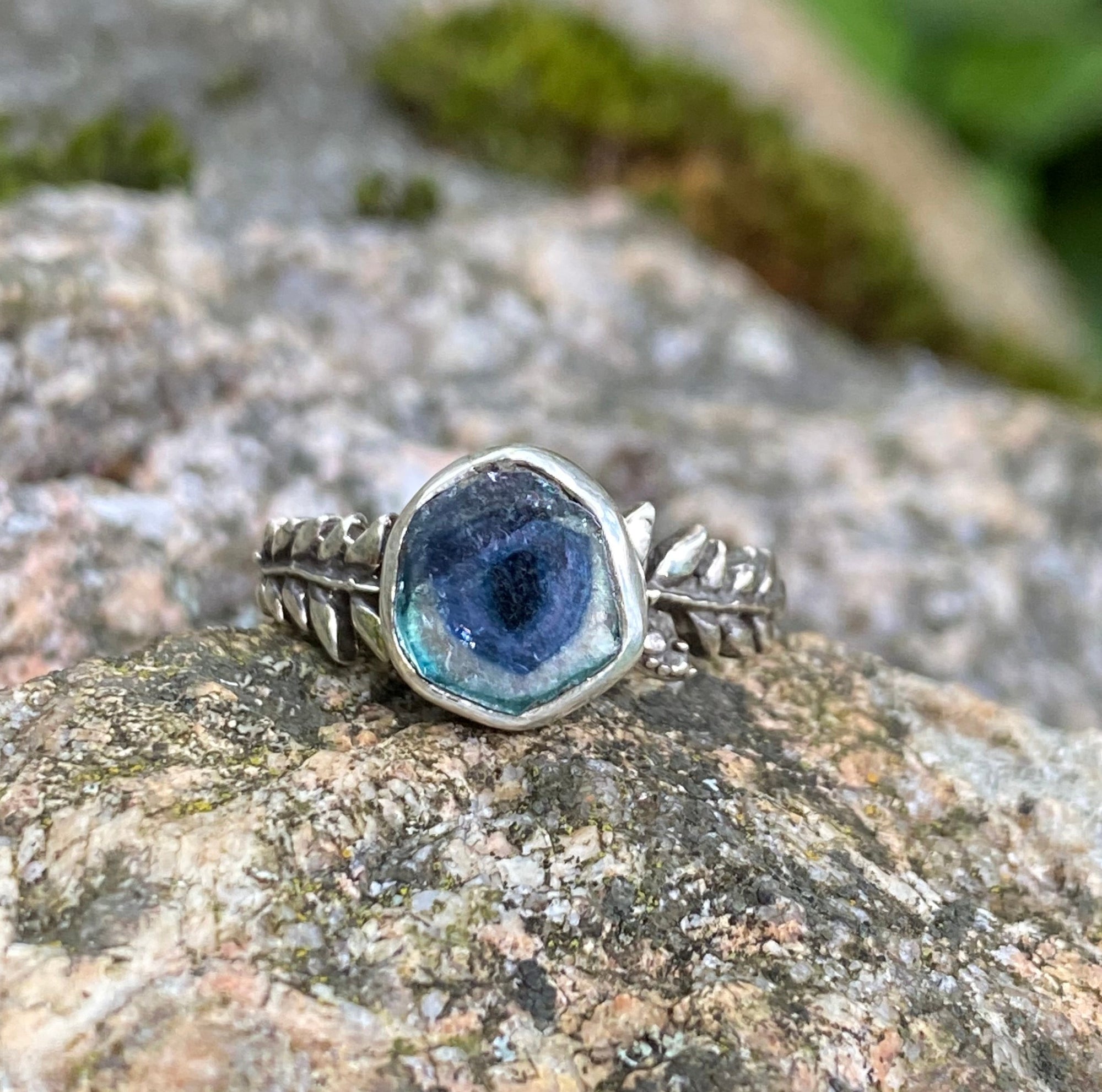 Blue Indicolite Tourmaline Ring