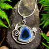 Blue Indicolite Tourmaline Flow Pendant