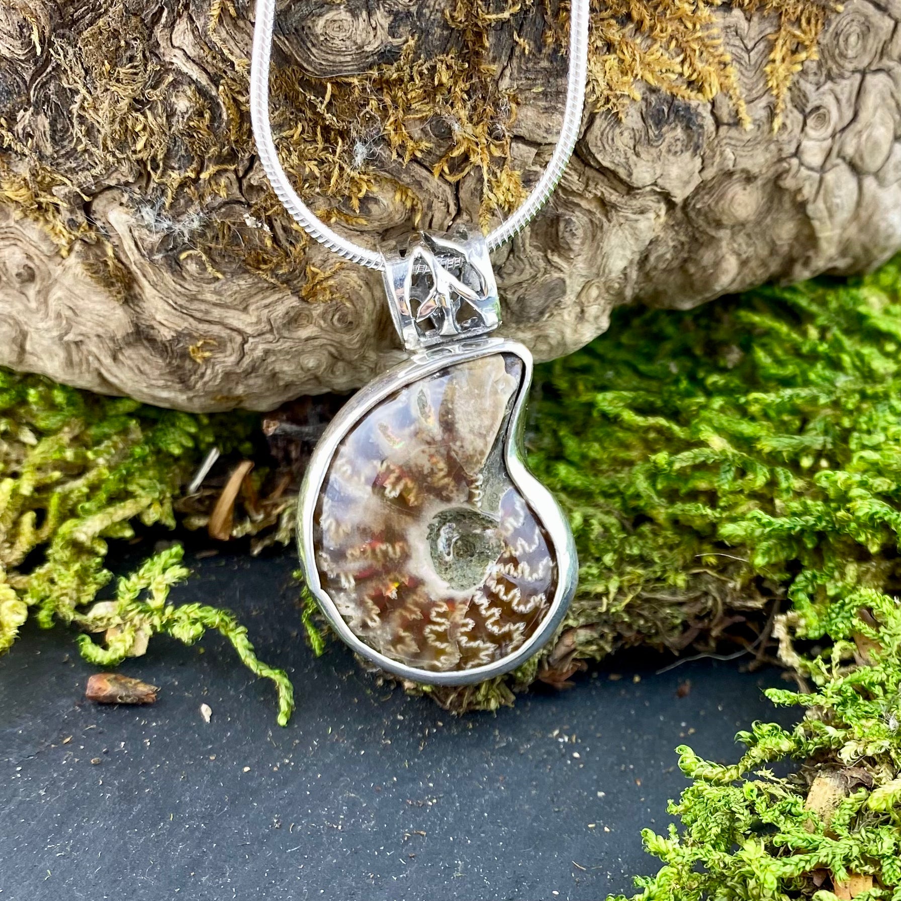 Sacred Spiral Ammonite Pendant