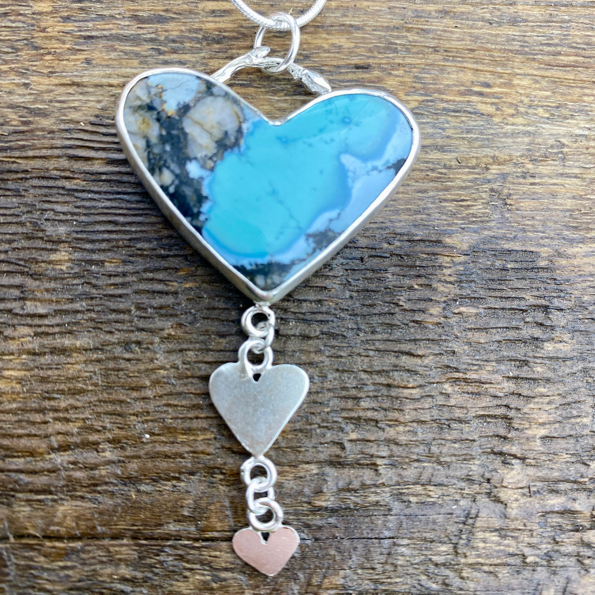 Triple Heart Turquoise Pendant