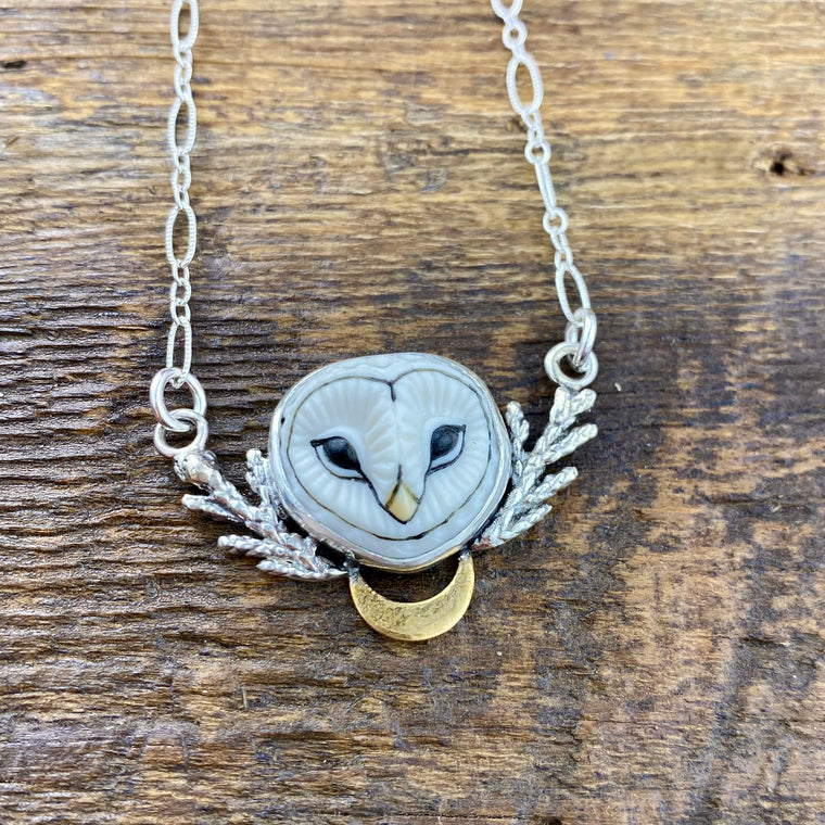 Woodland Snowy Owl cedar Goddess