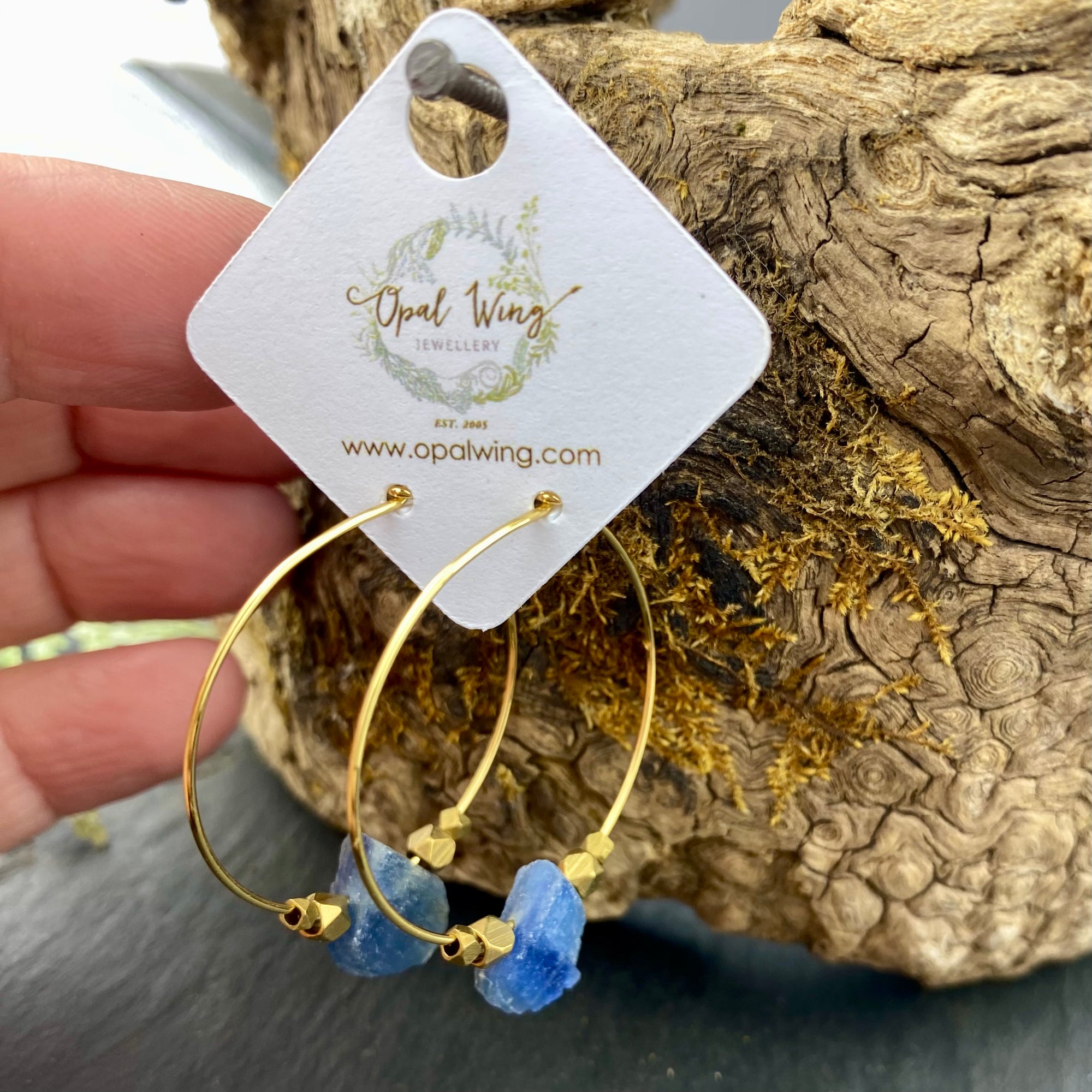 Gold Filled *Selene* earrings with Blue Kyanite