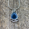 Blue Indicolite Tourmaline Cedar Pendant