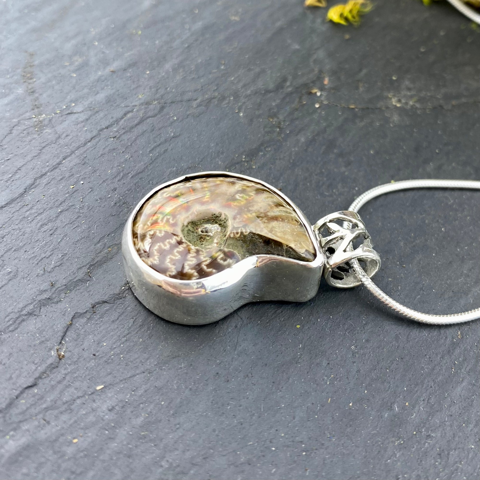 Sacred Spiral Ammonite Pendant