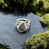 Boulder Opal Triangle Woodland Ring