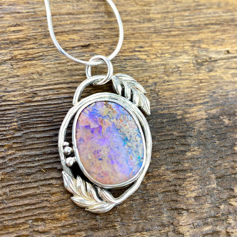 Purple Pipe Opal Flow Pendant