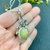 Deep Fire Welo Opal Woodland Pendant