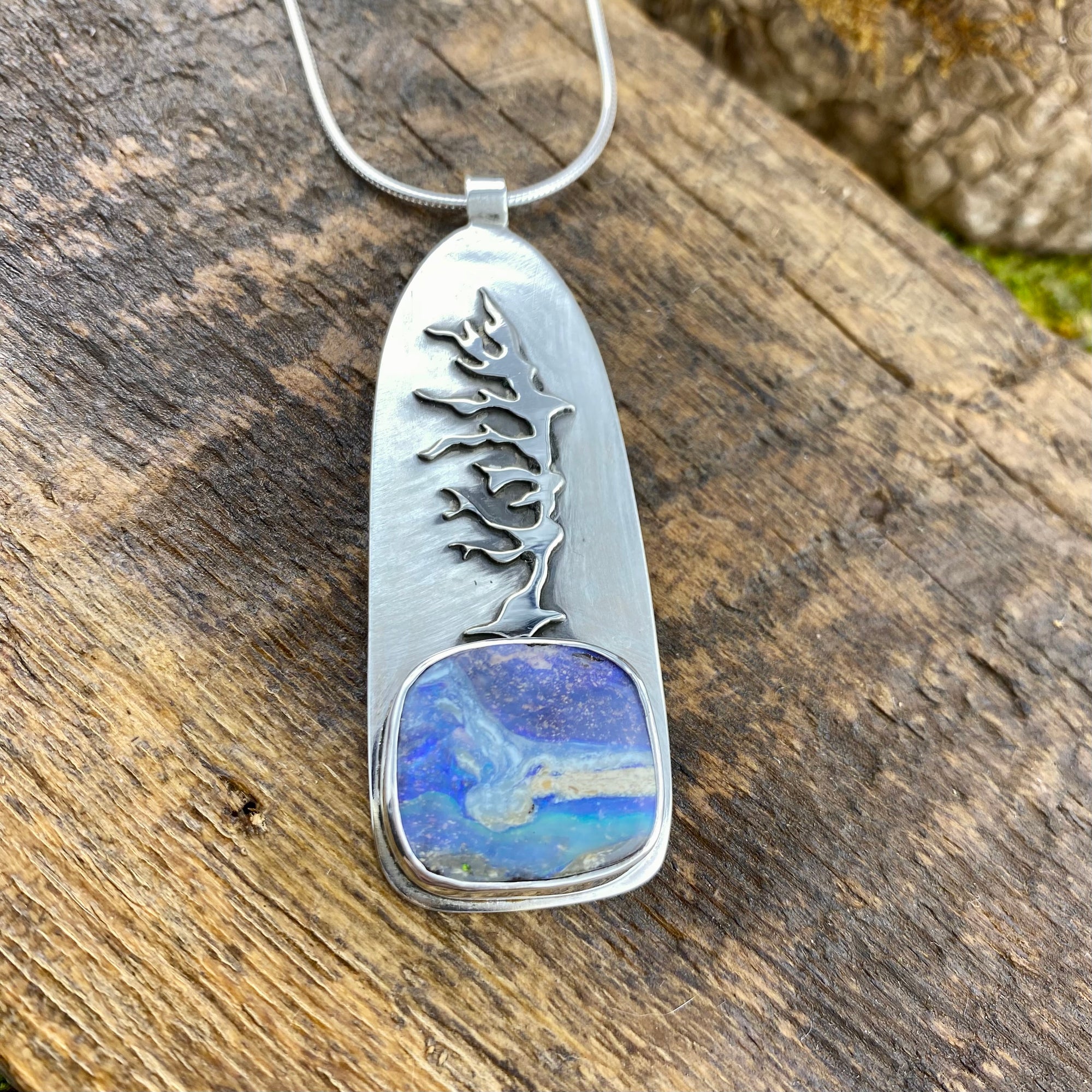 Windswept Georgian Bay with Boulder Opal Pendant