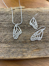 Metamorphosis butterfly earrings in Silver