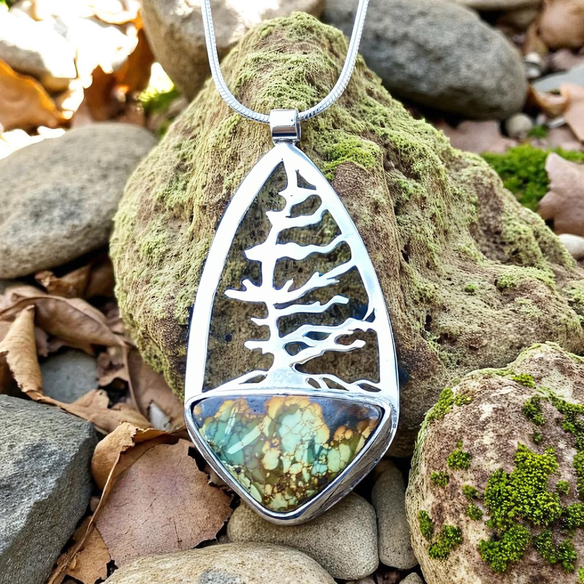 Windswept Georgian Pine with TurquoisePendant