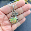 Deep Fire Welo Opal Woodland Pendant