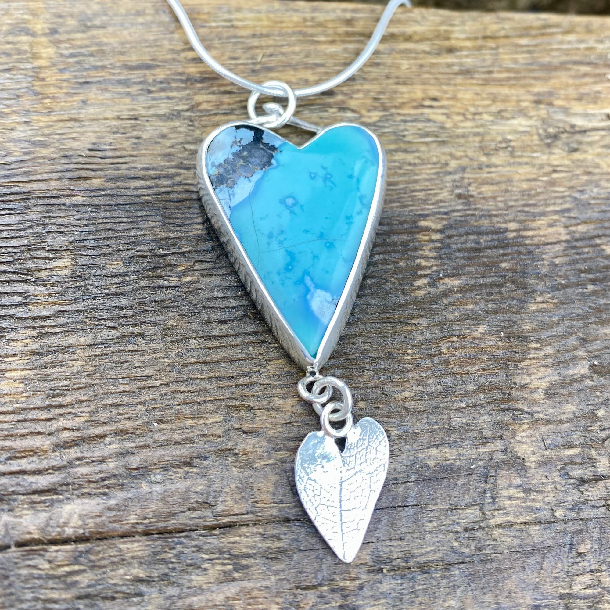 Speak from the Heart long Turquoise Pendant